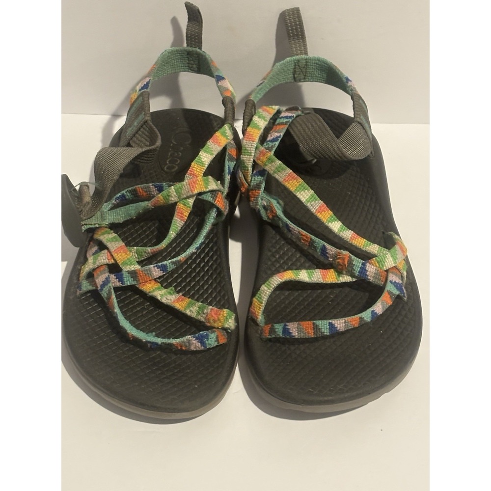 Chaco Z/1 Youth Girls Strappy Sport Hiking‎ Sandals Outdoor Orange Blue Size 3